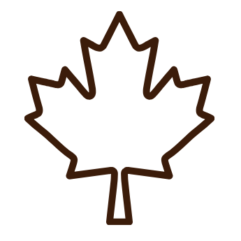 Canadian flag representing the product is designed in Canada